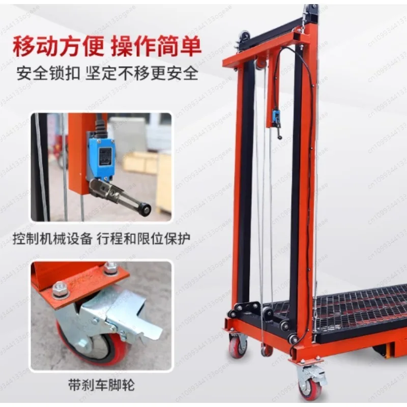 8m 500KG Mobile Electric Scaffold Remote Lifting Platform EN Certified Anti-slip for Building Construction Indoor Outdoor Use