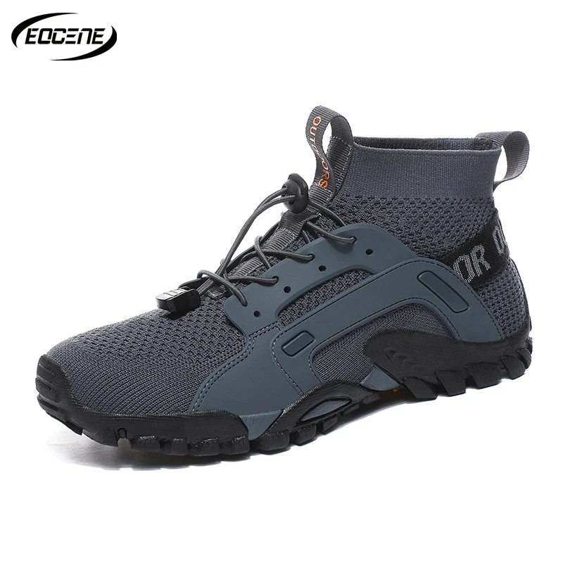 EOCENE Men Summer Mesh Barefoot Breathable Lightweight Shoes Outdoor Trail Trekkin Hiking Mountain Climbing Sports Sneakers