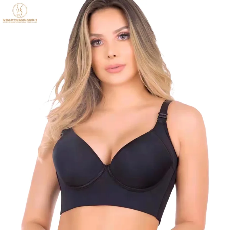 プッシュアップブラジャー女性のためのコルセットトップシェイプウェアブラジャーワイドバックサポート姿勢 B C D E F カップ Soutien 峡谷ファムブラジャー