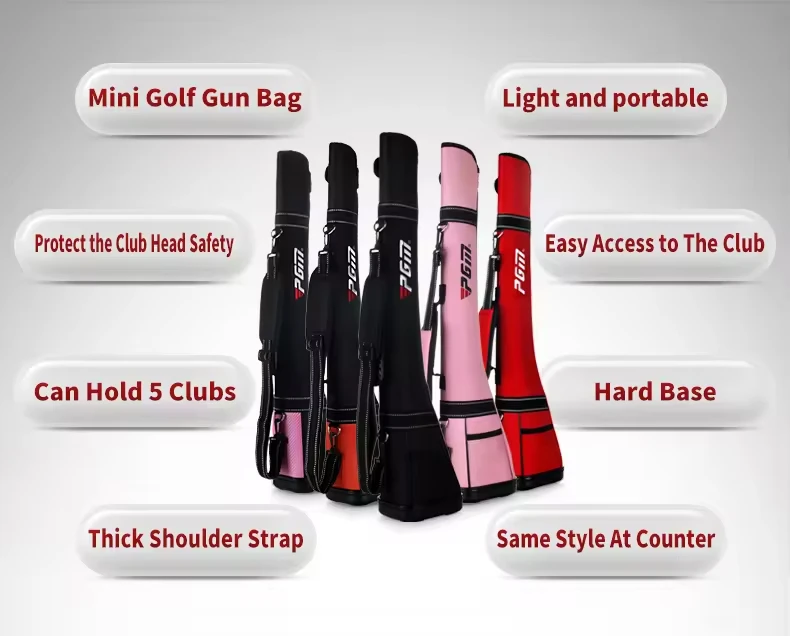 PGM Golf Half Bag Nylon Portable Golf Gun Bag Lightweight Club  Sunday Bags  Multiple Colors Waterproof  Material QIAB010