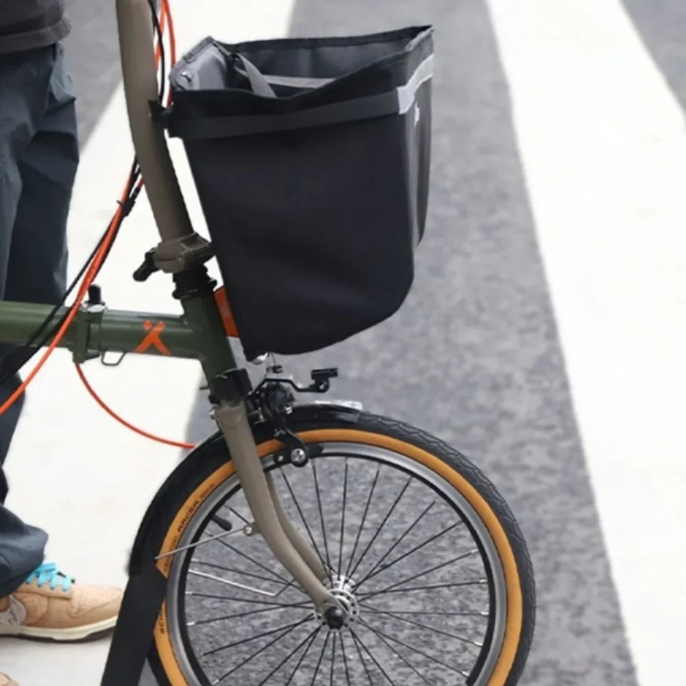 

Корзина-сумка для складного велосипеда Brompton, 41x31x16 см, передняя полка-держатель для велосипеда, корзина для хранения, аксессуары для велоспорта