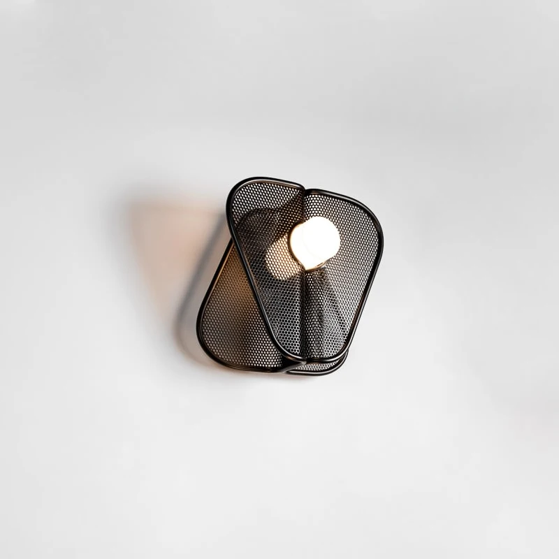مصباح جداري إيطالي بسيط ما بعد الحداثة، غرفة المعيشة، غرفة النوم، الممر، مدخل، حائط الخلفية، مصباح معدني فني إبداعي #2