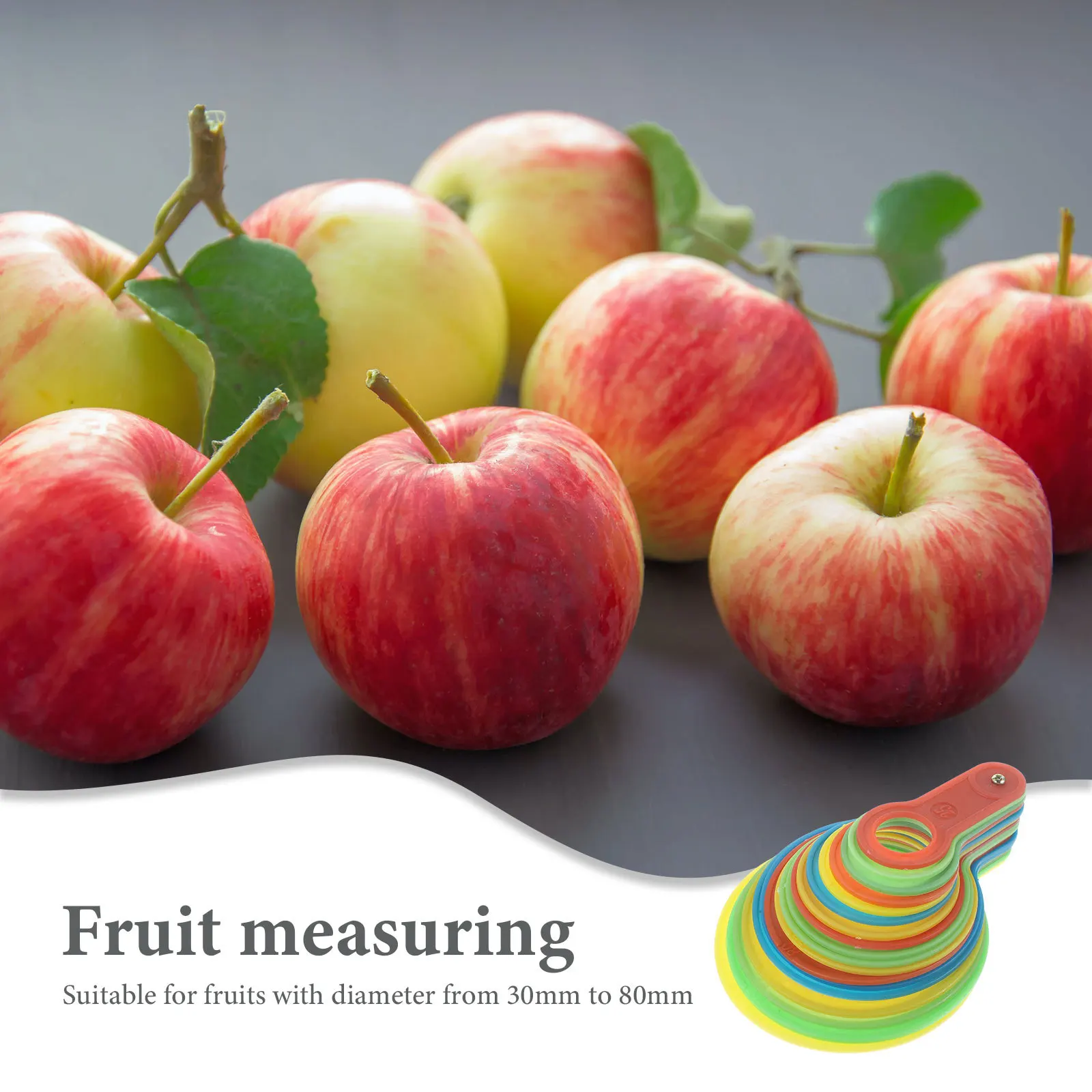 

1Set Fruit Measuring Ring Plastic Diameter Gauge Accurate Circle Measuring Tool for Varied Fruits Including Oranges Peaches