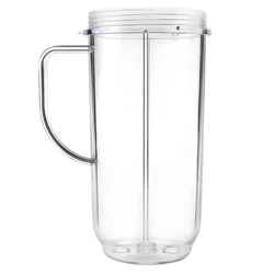 Tall 22oz Replacement Part Cup Mug with handle compatible with 250w Magic Bullet On-The-Go Mug