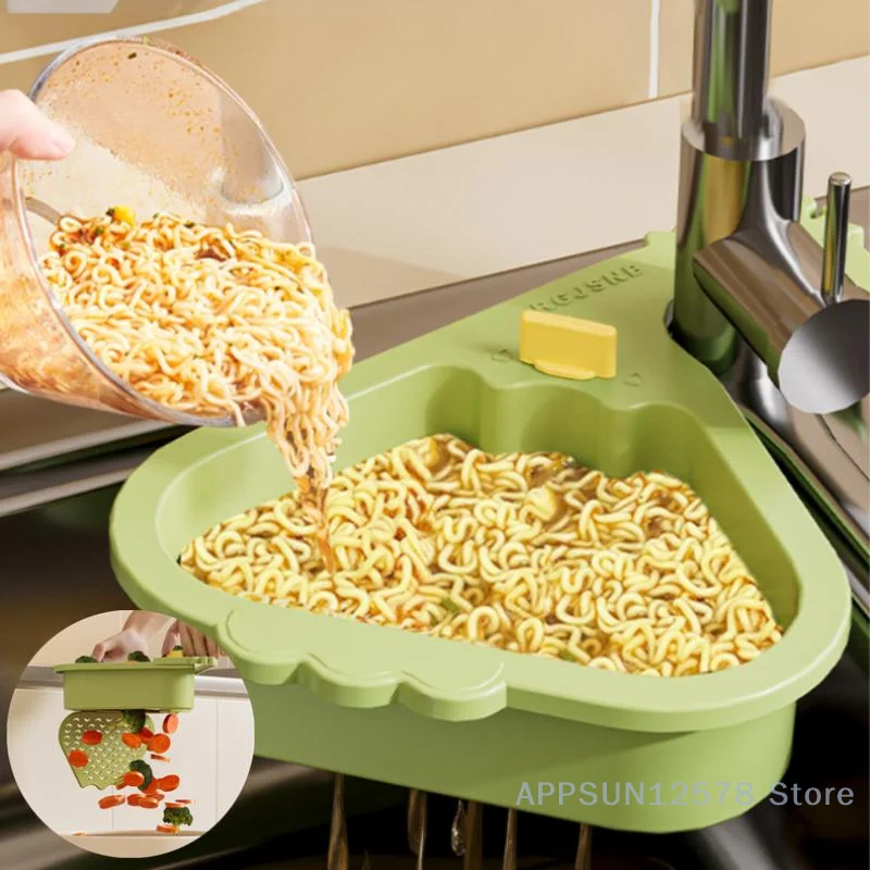 

Многофункциональная сливная корзина для раковины, подвесной фильтр-мешок, автоматическая корзина для сброса, полка для губки для раковины, кухонный сборник мусора