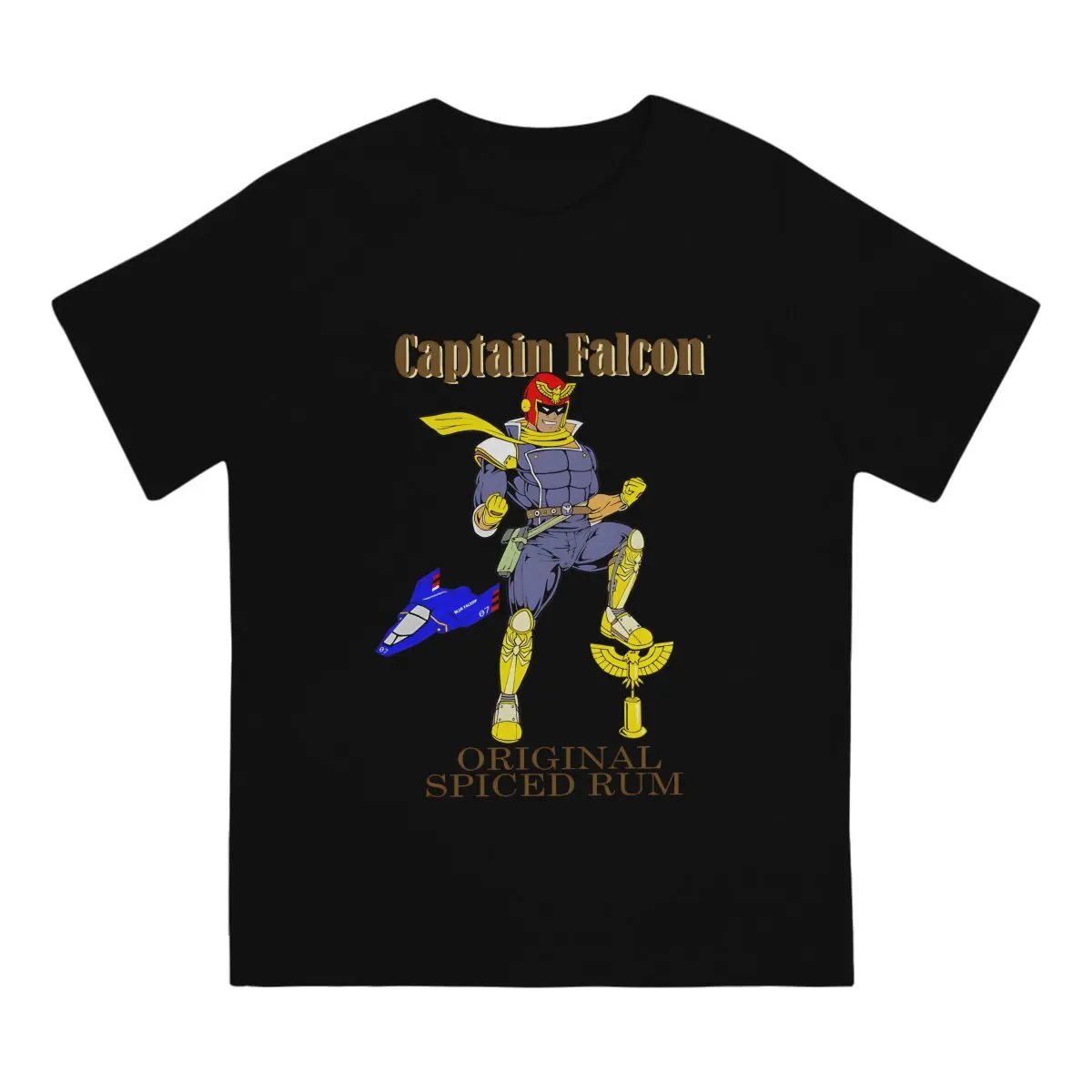 F-Zero Speed Game Captain Falcon's Brewing Co Tshirt Homme Men's Clothing Polyester T Shirt For Men