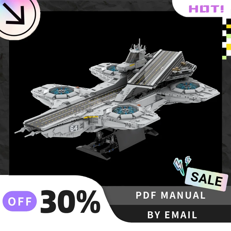 

[3738 шт.] индивидуальный набор креативных строительных блоков MOC Helicarrier STEM, развивающие игрушки, комплект строительной модели «сделай сам», подарки на день рождения