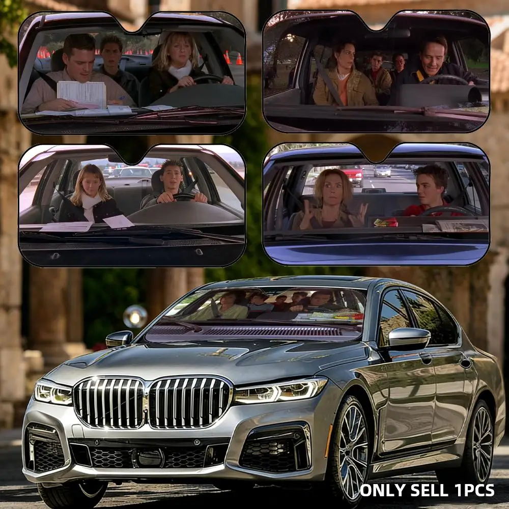

M-Malcolm In The Middle Sun Visor Reusable Aluminum Foil Car Windshield Sun Visor UV Protector Heat Insulation Cover Shade