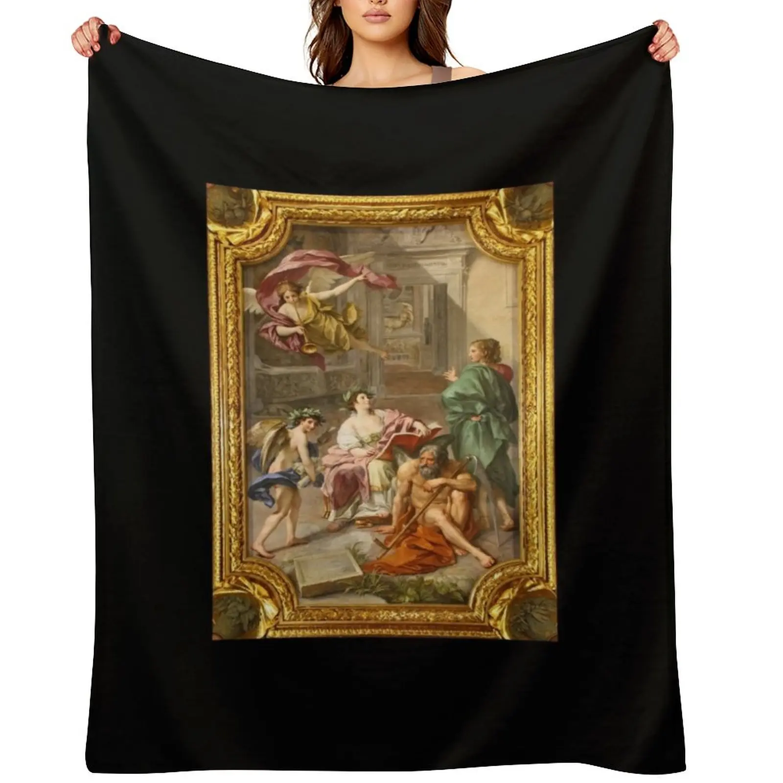 Raphael Fresco Throw Blanket Cute Tourist Luxury Thicken Warm Designers Soft Blankets
