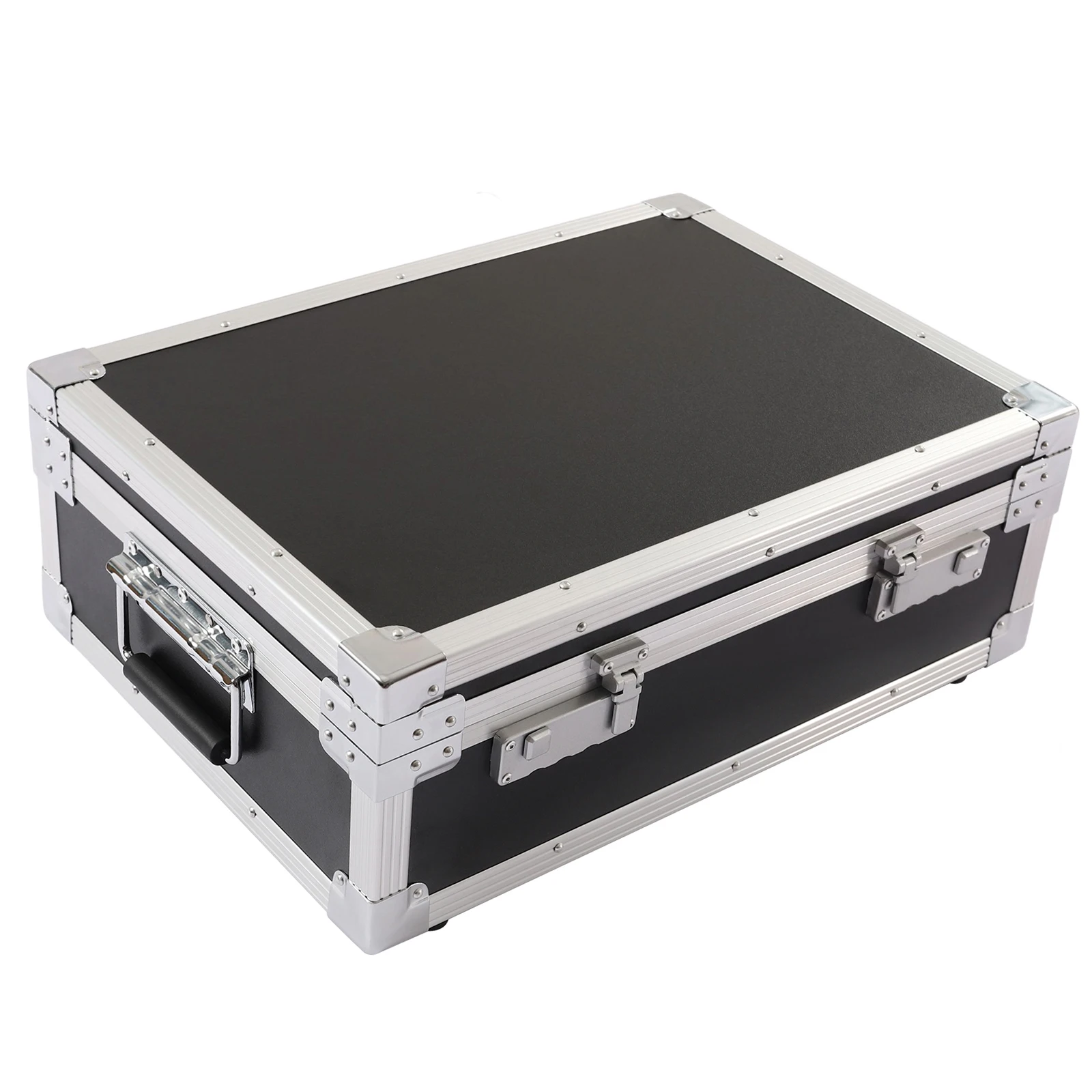 Locking Storage Box Aluminum Trunk with Combination Lock Large Capacity Briefcase Security Box for Cash Personal Items Laptop