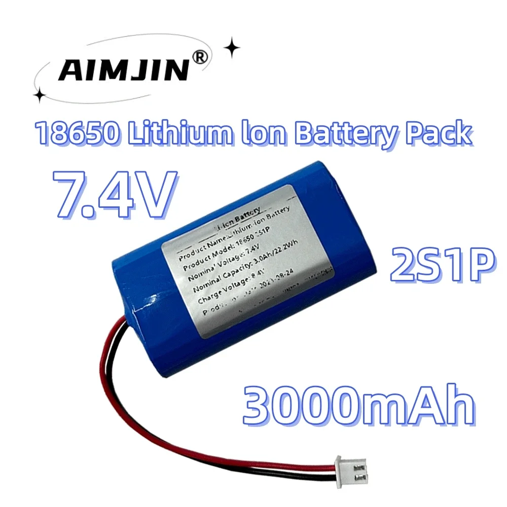 

7.4V 18650 Lithium Battery Pack 2S1P 3Ah Fishing LED Light Bluetooth Speaker 8.4V Emergency DIY Batteries