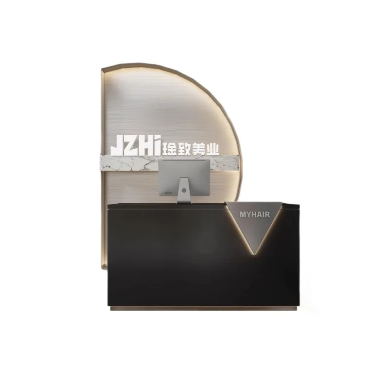 

Stainless steel checkout page Simple matte front desk Barber shop Clothing shop Gym Dance studio Bar customization