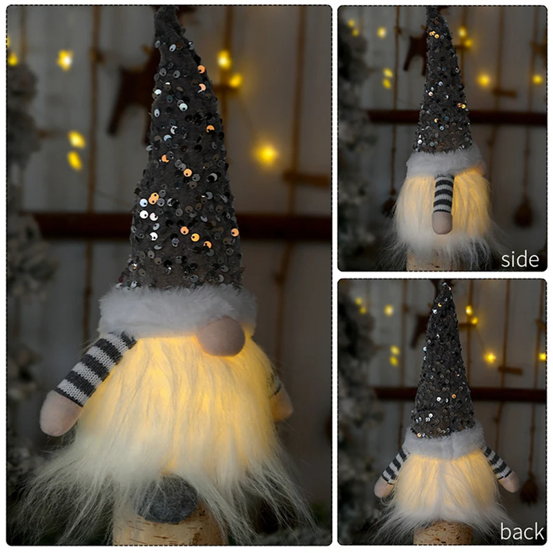 Gnomo elfo bambola di natale da 30cm con decorazioni natalizie a luce Led per la casa natale Navidad capodanno 2023 regali per bambini