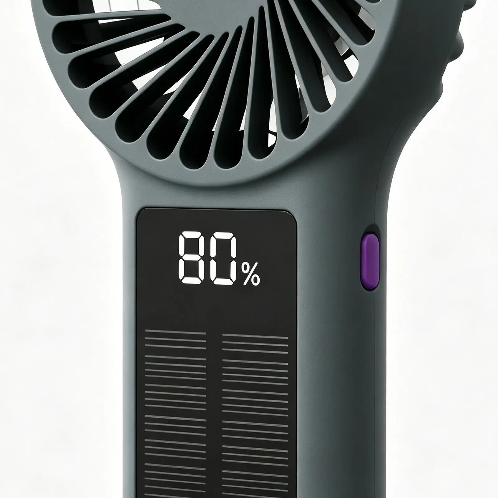 Hand Held Fan Solar Powered USB Rechargeable 3-Speed Summer Blower Small Pocket Fan With Light For Beach Vacation Outdoor Indoor