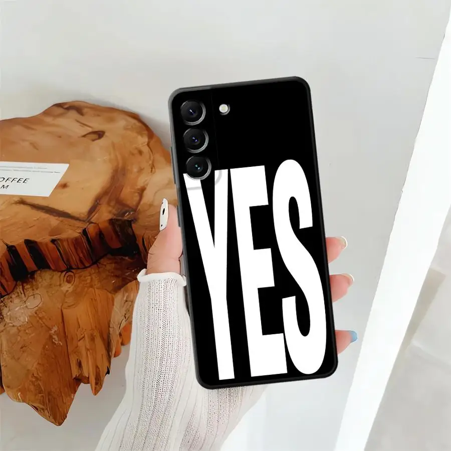NO And YES Personalized Art Black Soft Phone Cover Case for Samsung Galaxy A52 A15 A32 A24 A53 A54 A35 A17 A56 A34 A23 A26 A25