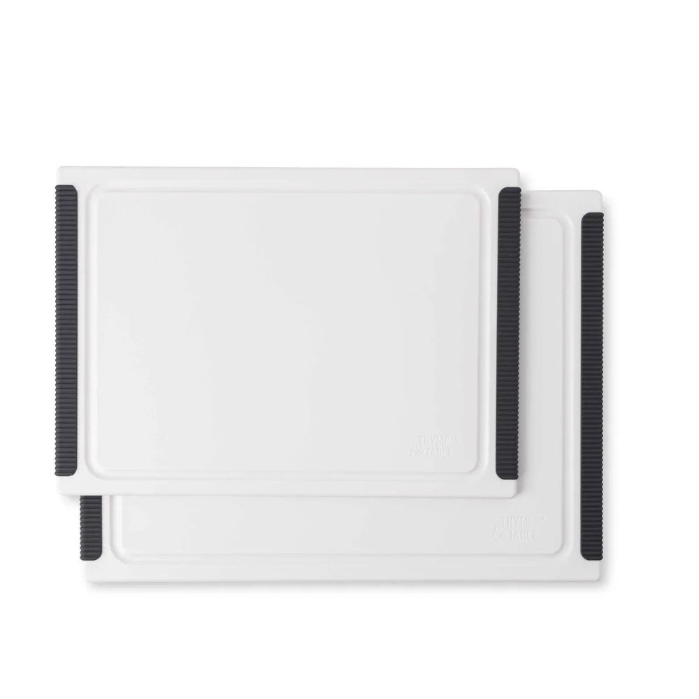 طقم ألواح تقطيع بولي مكون من قطعتين مع مقابض غير قابلة للانزلاق، أدوات مطبخ متينة وخفيفة الوزن وصديقة للشفرات #2