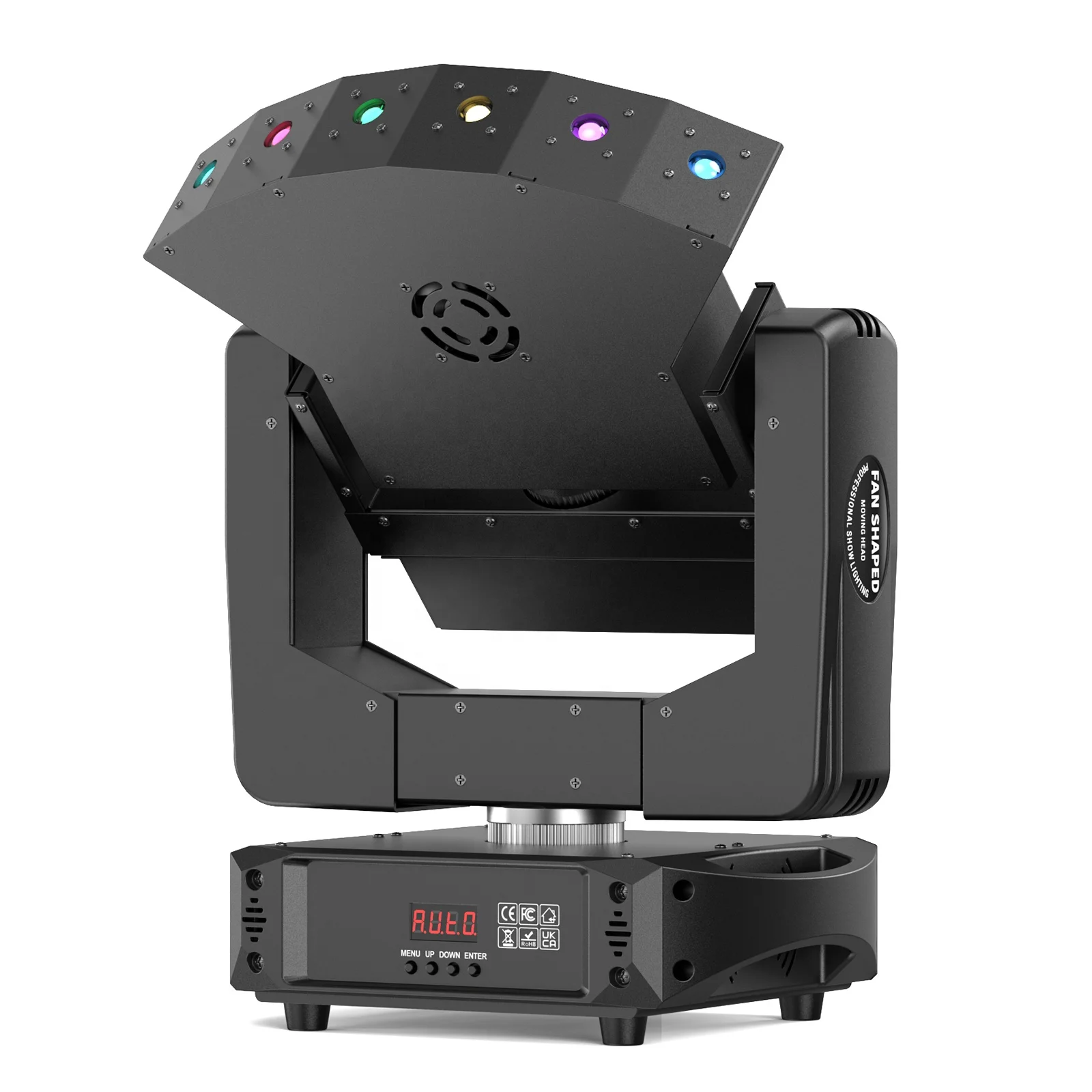

New Arrival 6 Eyes Rgb Moving Head Light Infinite Rotation Fan Shaped Dmx512 for Bar Club Wedding Party Stage Effect Light