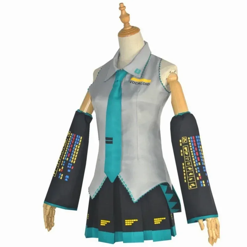 Anime VOCALOID Miku Dress Cosplay Costumes Girl Cute Sweet JK School Uniform Halloween Carnival Party Stage performese Clothes