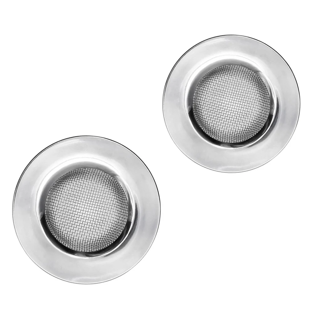 2 قطعة مصفاة حوض الفولاذ المقاوم للصدأ المتينة، فلتر سهل التنظيف لاستنزاف أرضية المطبخ ومصفاة حوض المجاري للحمام