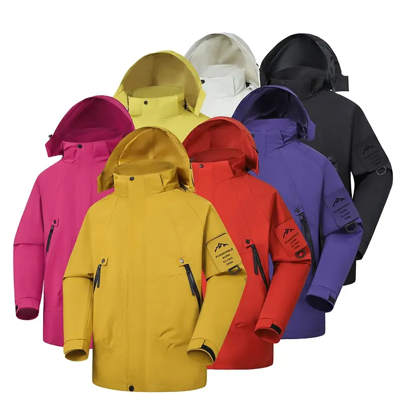 

Весенне-осенний модный тренд, однотонный водонепроницаемый ветрозащитный пуховик, мужская повседневная свободная спортивная куртка больших размеров с капюшоном