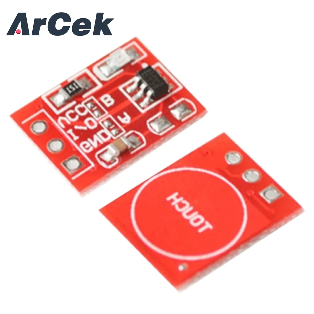 10Pcs TTP223 Touch Key Switch Module Board Touching Button Self-Locking No-Locking Capacitive Switches Reconstruction