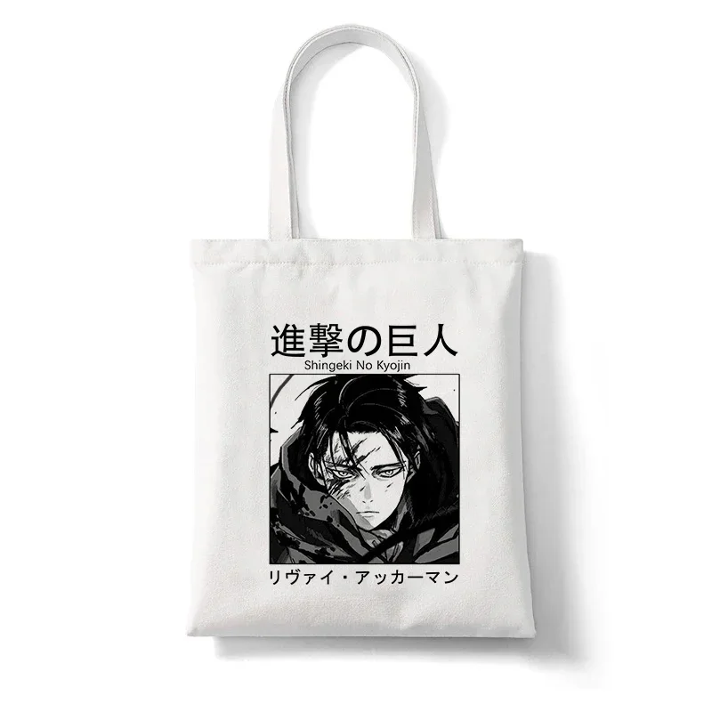 Women\'s Bag Cheap Casual Large Capacity Shoulder Bags Shopper Attack on Titan Canvas  Fashion Harajuku Ulzzang Handbags