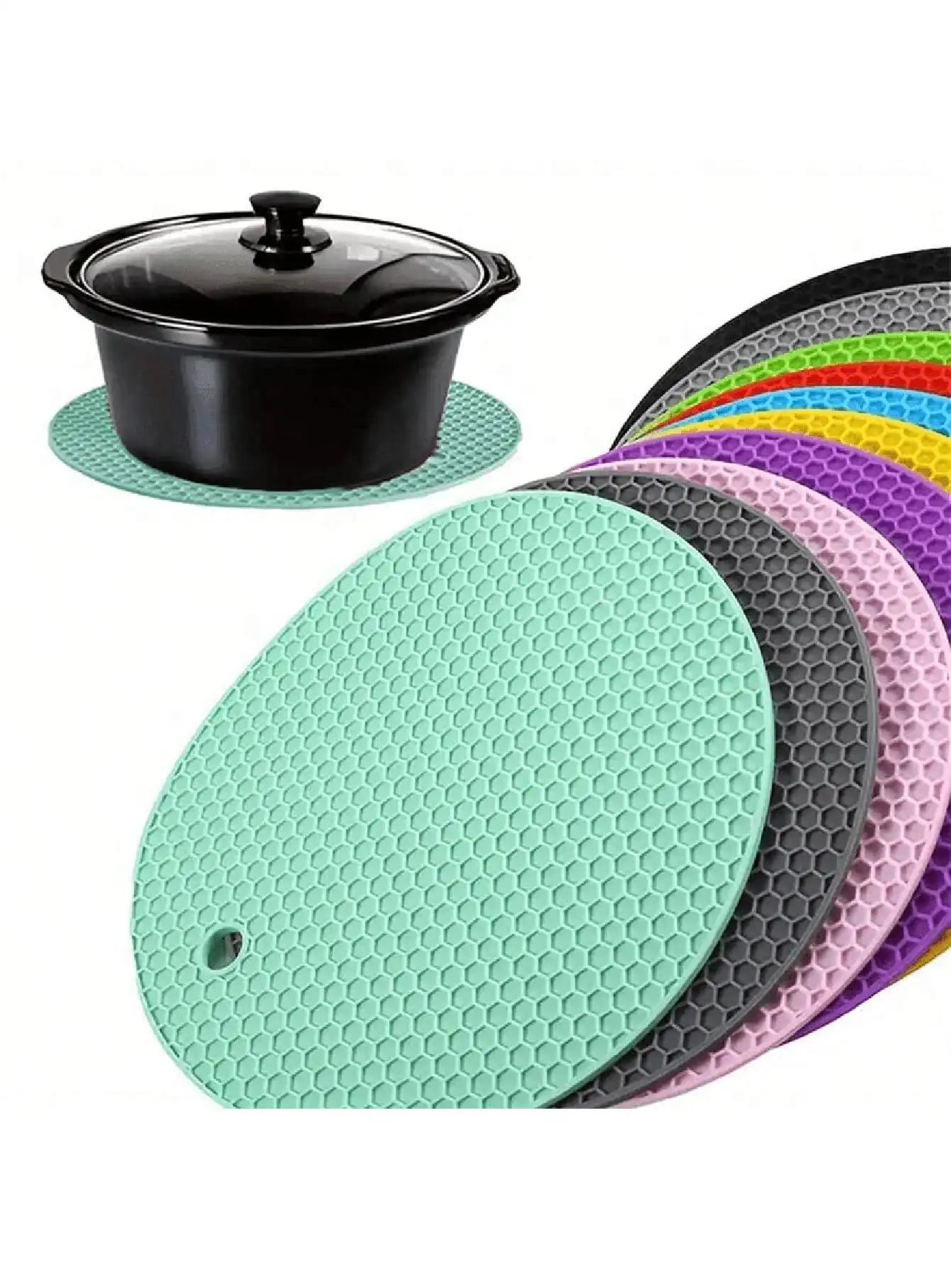 3 Pcs Heat Resistant Trivet Set 20x20cm, Kitchen Table Pot Holder for Hot Pans Plates, Durable