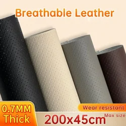 Self Adhesive Breathable Leather Car Seat Repair Perforated Faux Genuine Leather Leather Sofa Car Interior Refurbishment Sticker
