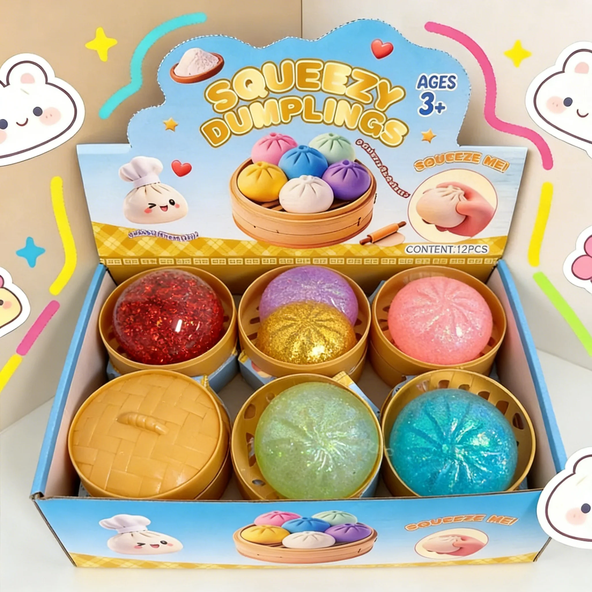 

Игрушка-антистресс в виде баоцзы: мягкая, медленно восстанавливающая форму, для снятия стресса, подарок