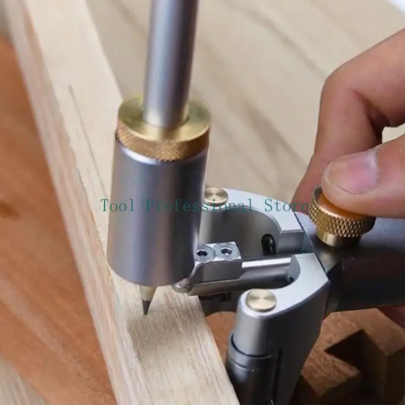 

57QF Scriber Ruler Aluminum Measuring Gauge Woodworking Tool Line Woodworking Marking Gauge Carpenter