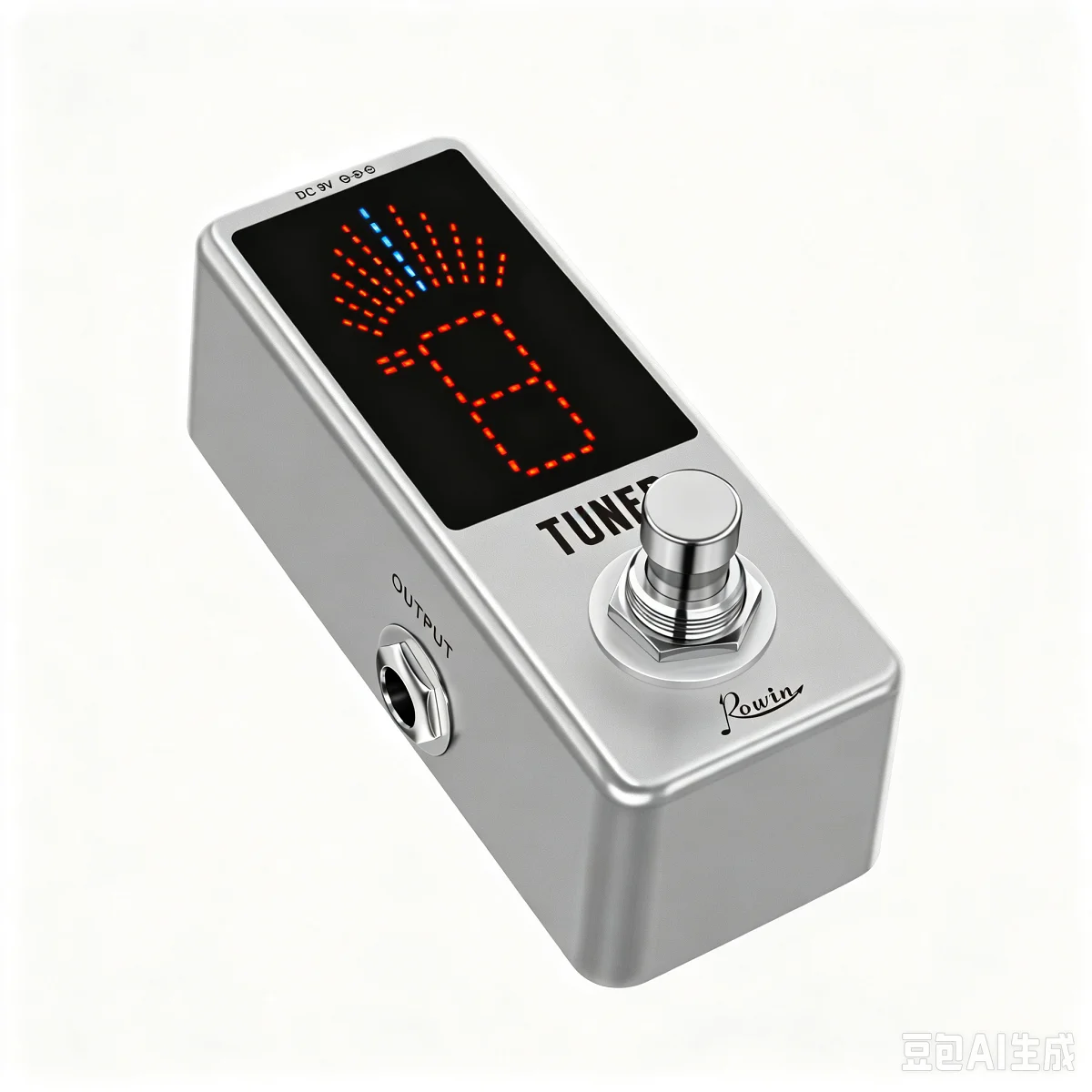 Rowin Guitar Tuner Effect Pedal LED Digital Display Chromatic Tuner Mini Size True Bypass Foot Tuner Stompbox For Guitar view 5