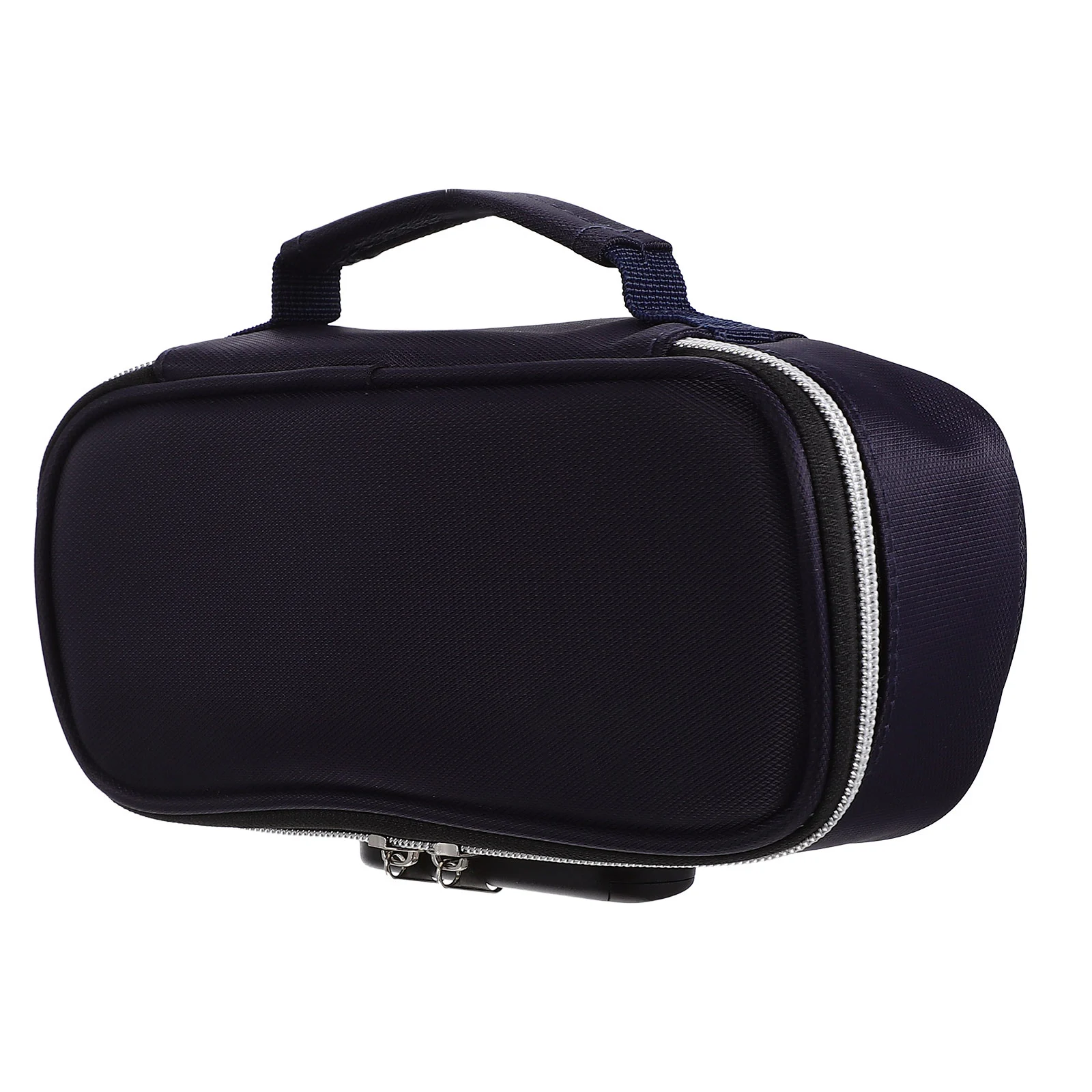 

Large Capacity Pen Bag Oxford Cloth Coded Lock Blue Color Portable Pencil Case Stationery Storage School Supply
