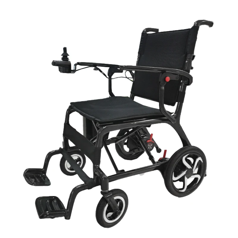 كرسي متحرك كهربائي مريح ومحمول ممتص للصدمات للفرامل الكهرومغناطيسية مناسب للمعاقين وكبار السن