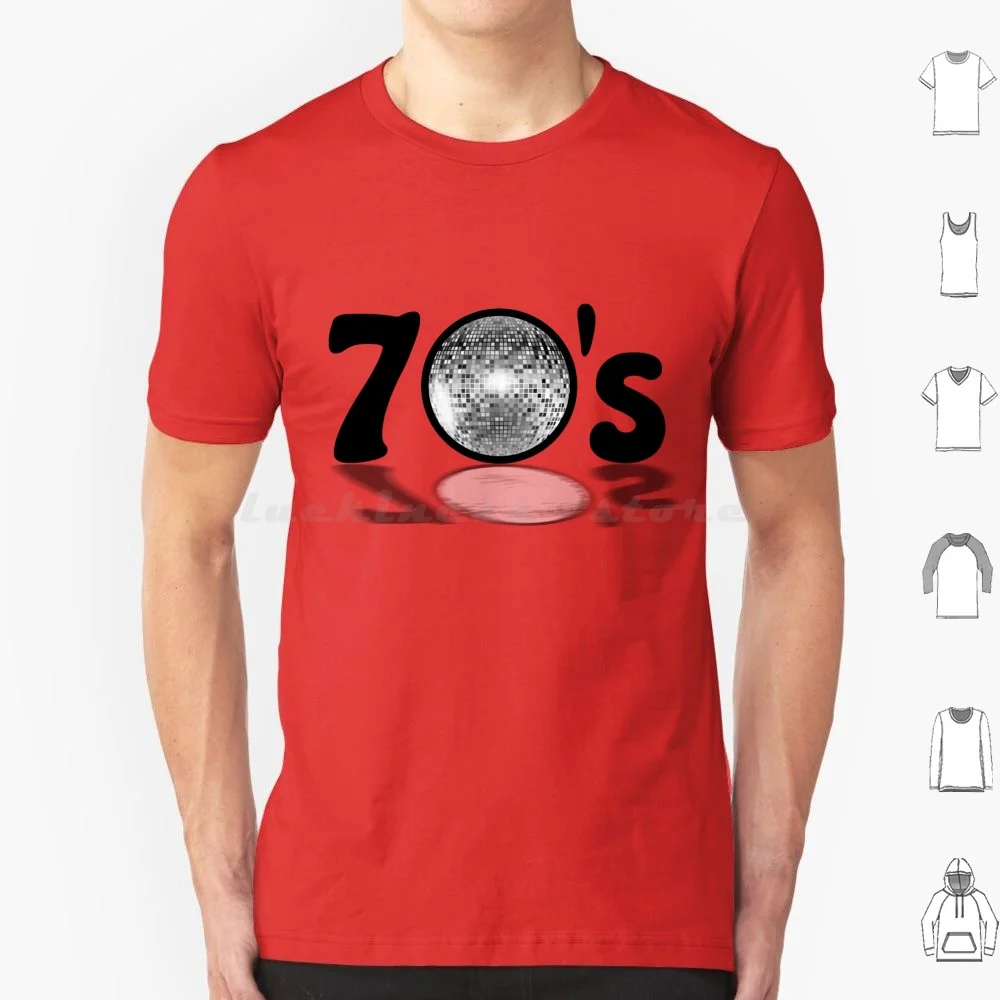 Camiseta de baile musical de los años 70 para discoteca, 100% de algodón de talla grande, celebración de baile musical de los años 70, disfraz de amor fresco con espalda flash Retro Vintage