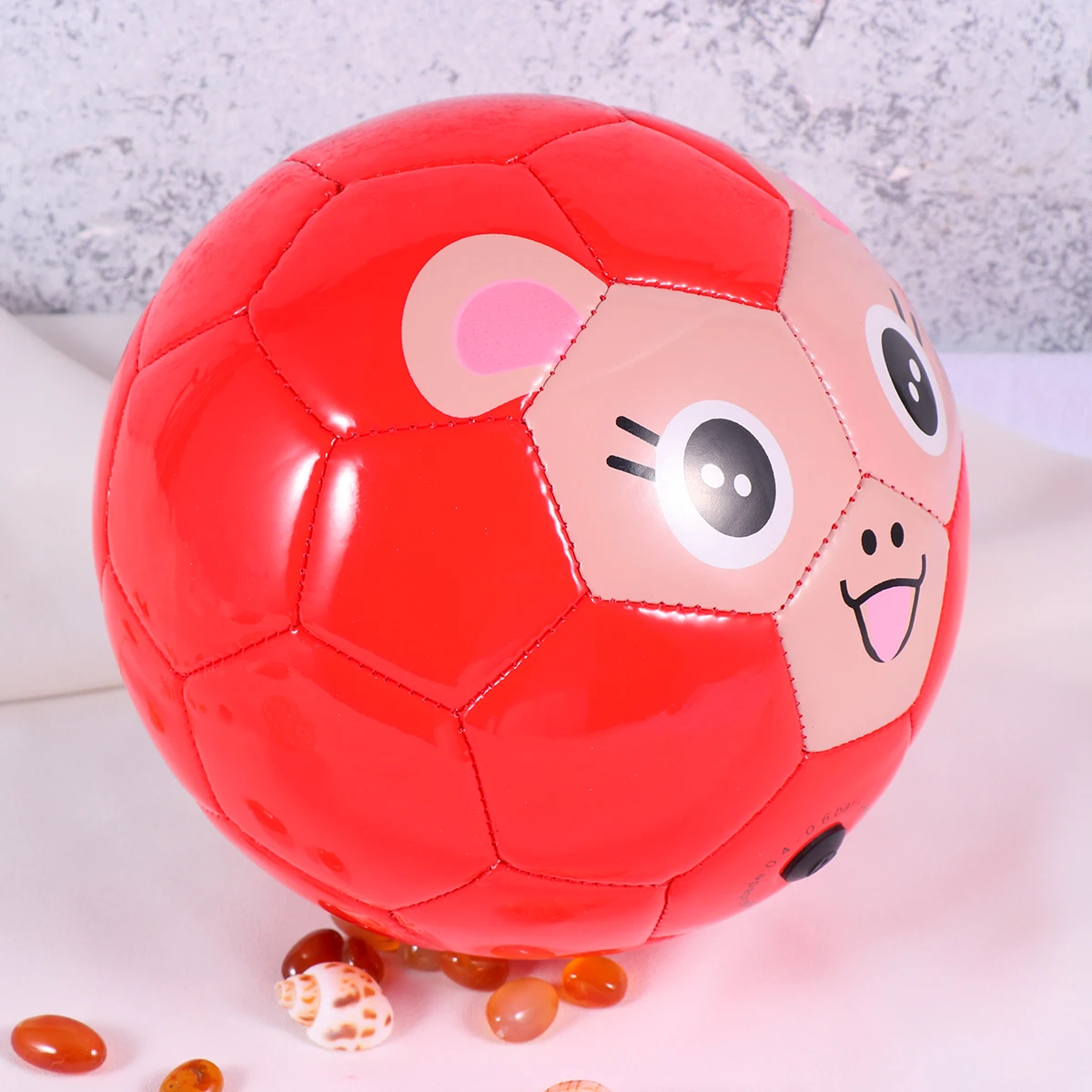 

Pvc Football Inflatable Kids Ball Children Outdoor Indoor Play Bright Colors Easy Carry Strong Air Retention Red Bottom Monkey