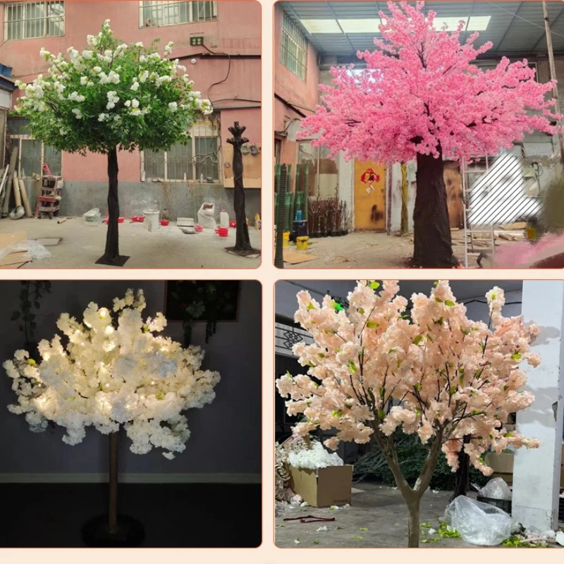 شجرة زهر الكرز الاصطناعية بطول 1.8 متر، شجرة مزيفة، فندق زفاف كبير، ديكور منزلي، أزهار الكرز الوردي والأبيض