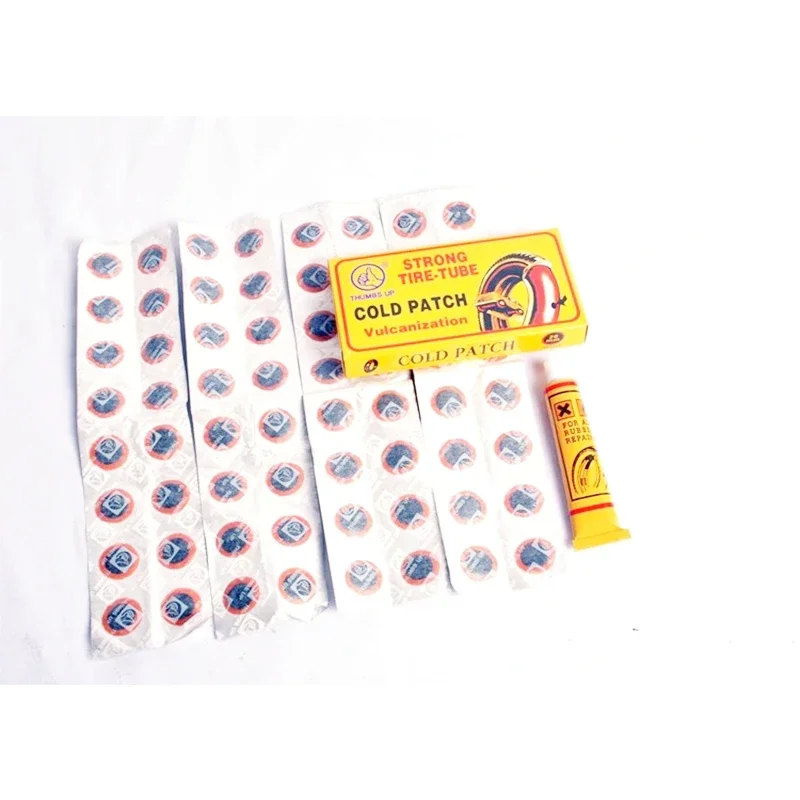 

Thumbs Up 48pcs Bike Tire Bicycle Kit Patches Repair Glue Tyre Tube Rubber Puncture