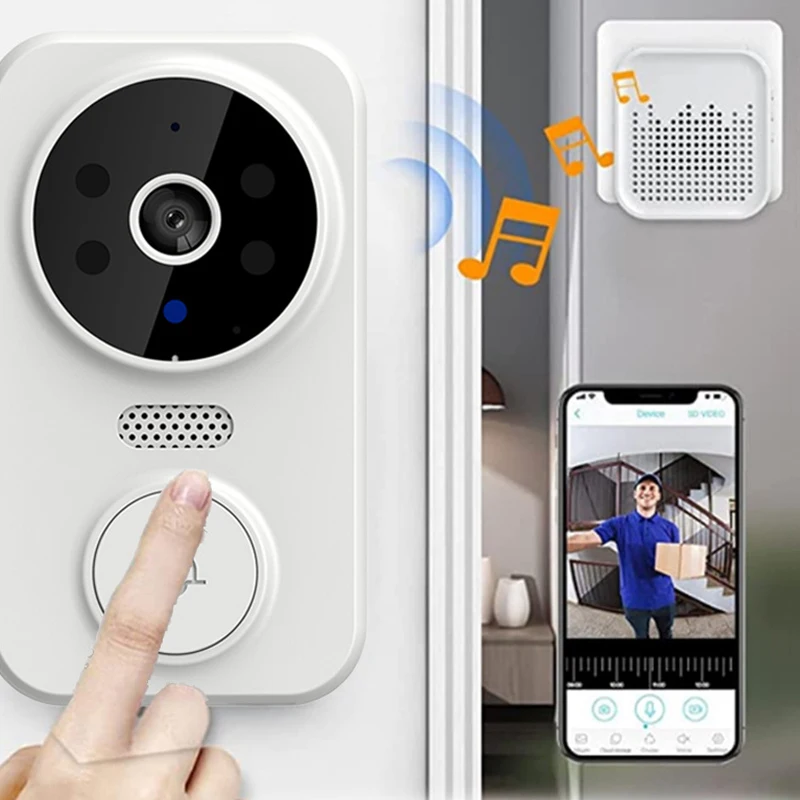 Wireless Doorbell WiFi Outdoor HD Camera Security Door Bell Night Vision Video Intercom Voice Change Home Monitor Door For Phone