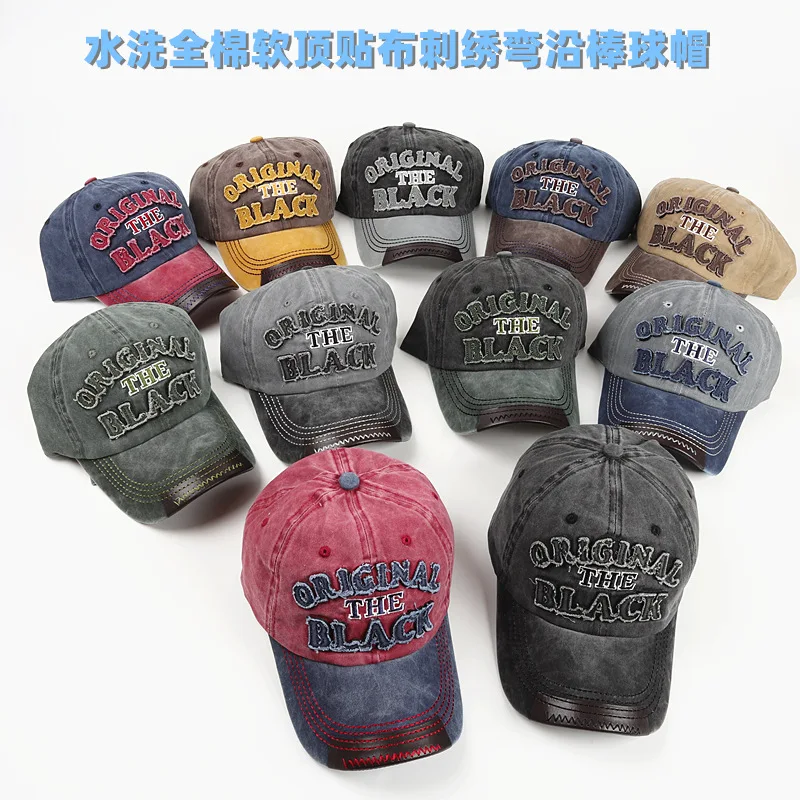 Retro Letter Embroidery Baseball Caps New Spring Summer Men Women Cotton Adjustable Casual Hat Hip Hop Streetwear Sun Hats