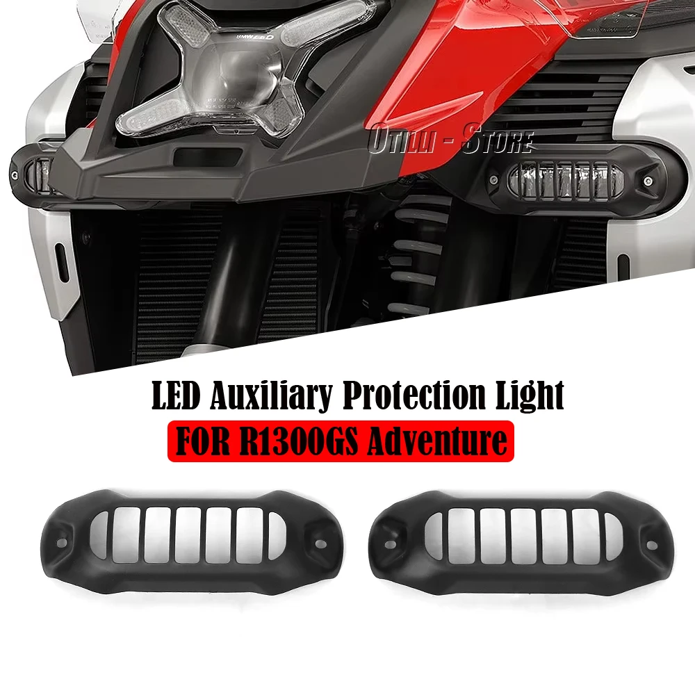 

Motorcycle Accessories LED Auxiliary Light Cover Lamp Protection Guard Grille For BMW R1300GS ADV R 1300 GS Adventure 2024 2025