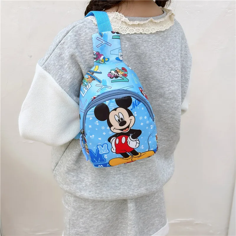 Disney Children Fashion Shoulder Bag Mickey Minnie Daisy Kids Chest Bag Kindergarten Bags for Boys Girls