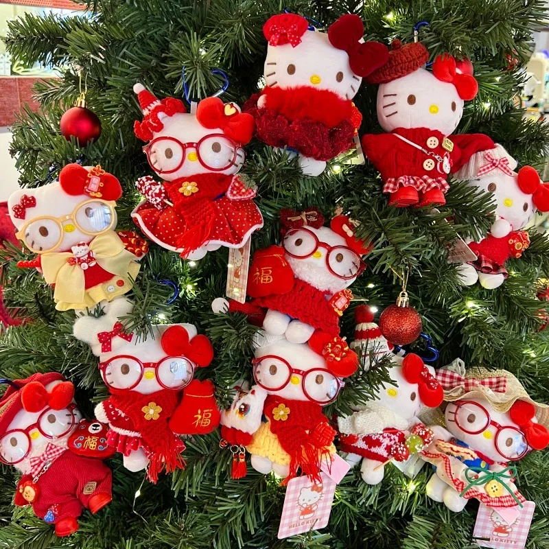 Il portachiavi in peluche HelloKitty del vestito di Capodanno è pieno di borse e ciondoli regalo di Capodanno
