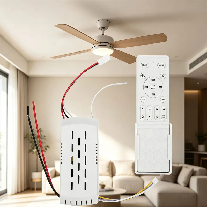 1Set Ceiling Fan Remote Dc Wireless Universal Remote Ceiling Fans Light Motor Controller With Speed Adjustable And Light Control
