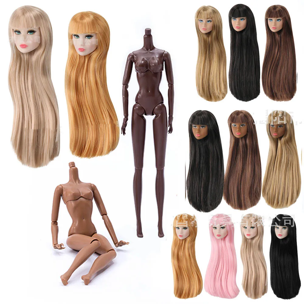 

1/6 Supermodel Doll Body Joints Movable 30cm Nude BJD Doll Replacement Body Head For FR/IT Doll Heads White Black Skin Figure