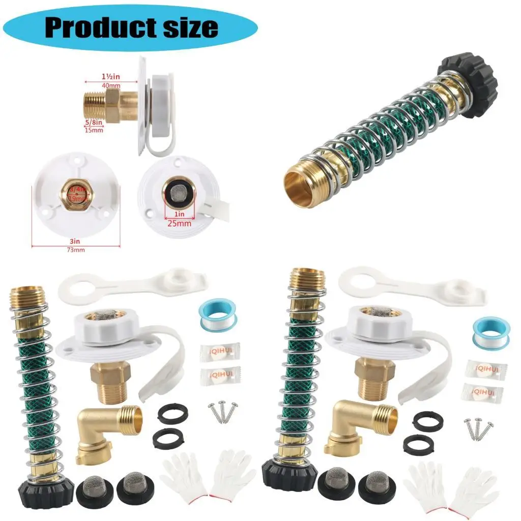 

31bc RVS City Water Full Inlet Way Check Cloves Cloves Water Inlet System для туристов