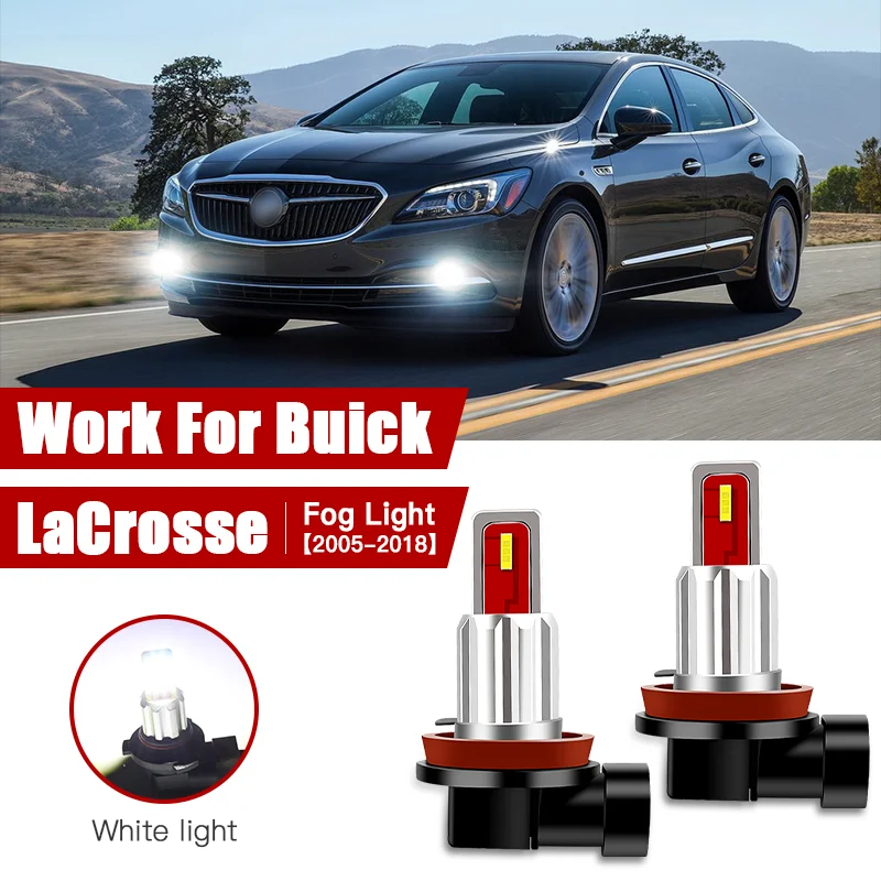 

2pcs Led Car Fog Lamp for Buick LaCrosse 2005 2006 2007 2008-2018 H11/H8 Front Fog Light Bulb Car Accessories Canbus 12V/35W