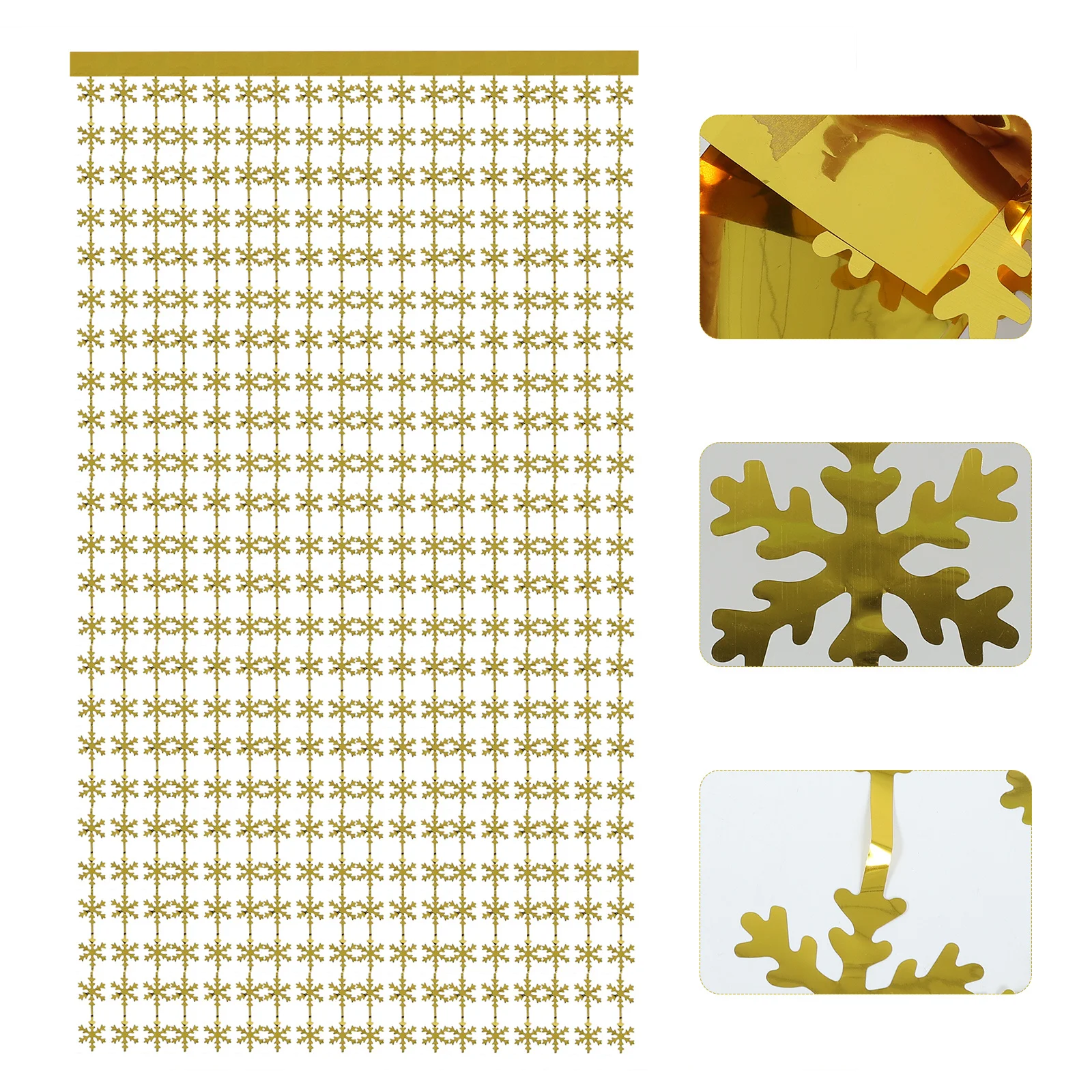 

Snowflake Garland Curtain Premium Foil Fringe Backdrop Party Window Door Hanging Decoration For Christmas Wedding Events