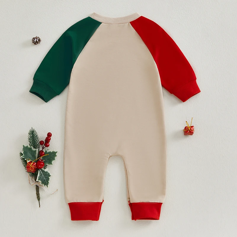 Baby Girls Boys Sweatshirts Rompers Christmas Clothes Letter Gingerbread Man Print Long Sleeve Fall Bodysuits Jumpsuits