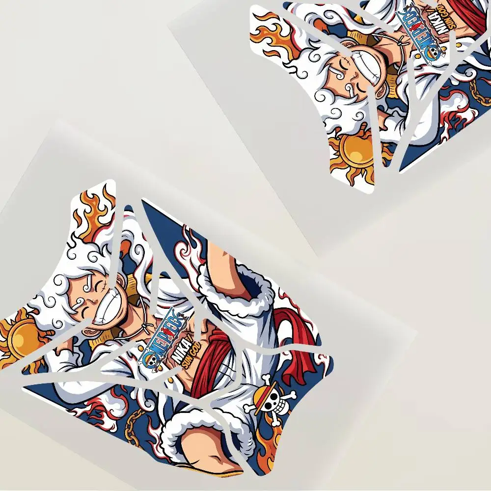 For Anime Luffy Gear 5 Flat Fishbone Decal Waterproof Motorcycle Gas Tank Sticker Vinyl Graphics Motorbike Decor Accessories view 3