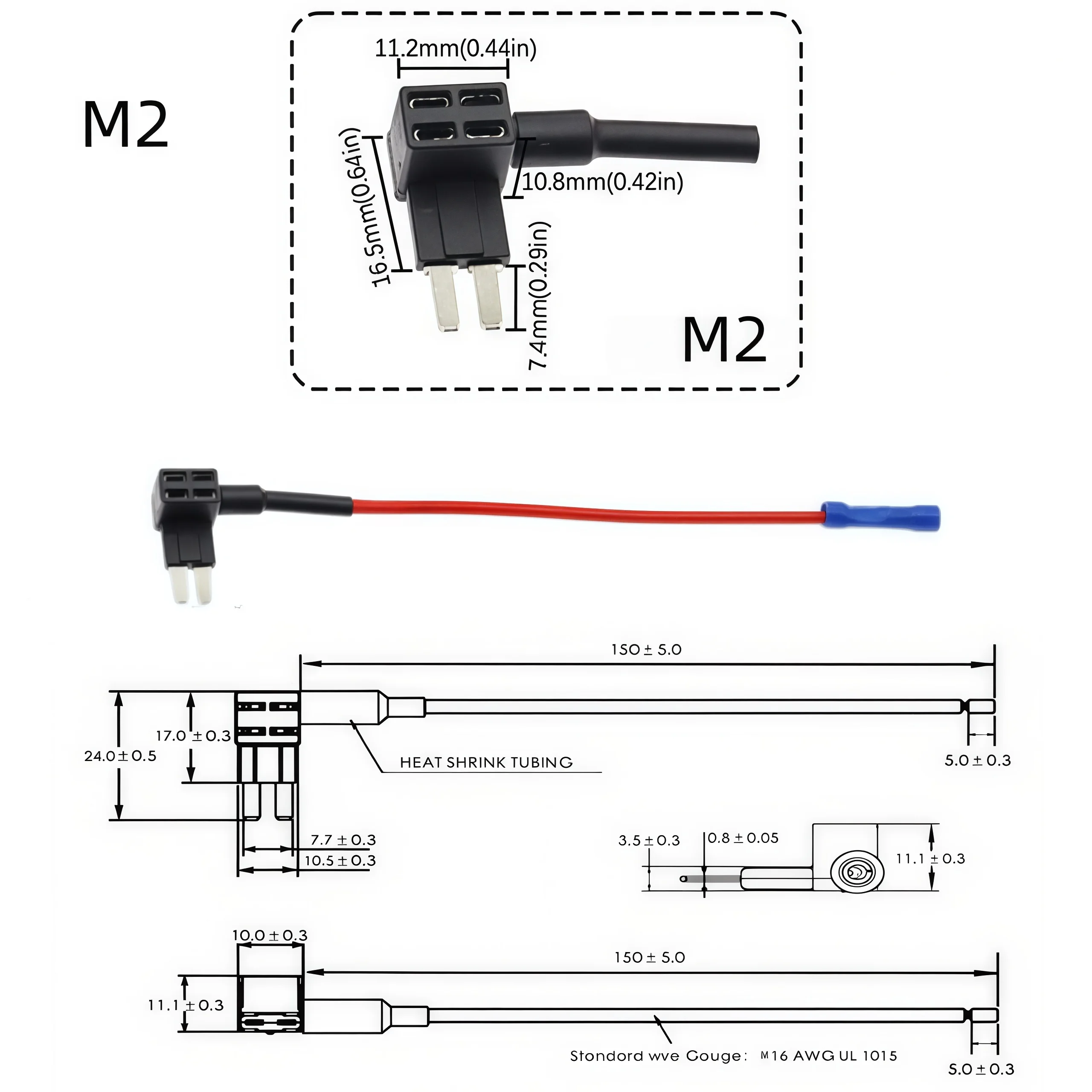 5er-Pack Add-a-Circuit-Adapter APM Tap Mini Blade Micro 12V Auto-Sicherungshalter Auto-Motor-Versicherungs-ATM-Adapter – Detail 9